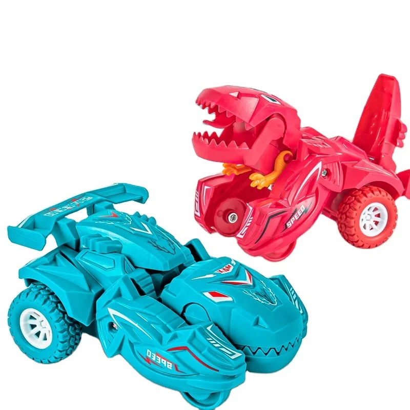 

kids toys 2023 popular dinosaur diecast cars plastic kids cars toys deformation diecast car toy vehicle baby