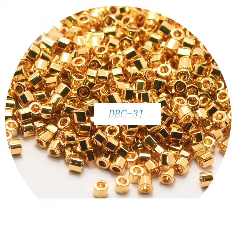 

Japanese DBC 11/0 1.6mm Metal Color 10 Grams/bottle Miyuki Delica Cut Beads for Jewelry Making, According to color card