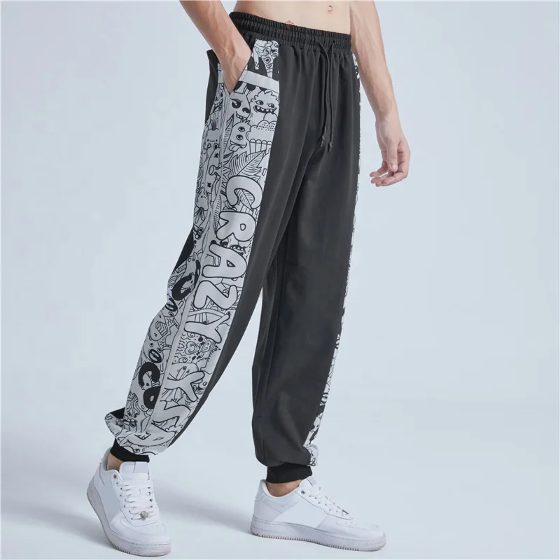 

Hot Sale Side Printing Sweatpants Drawstring Joggers Pants