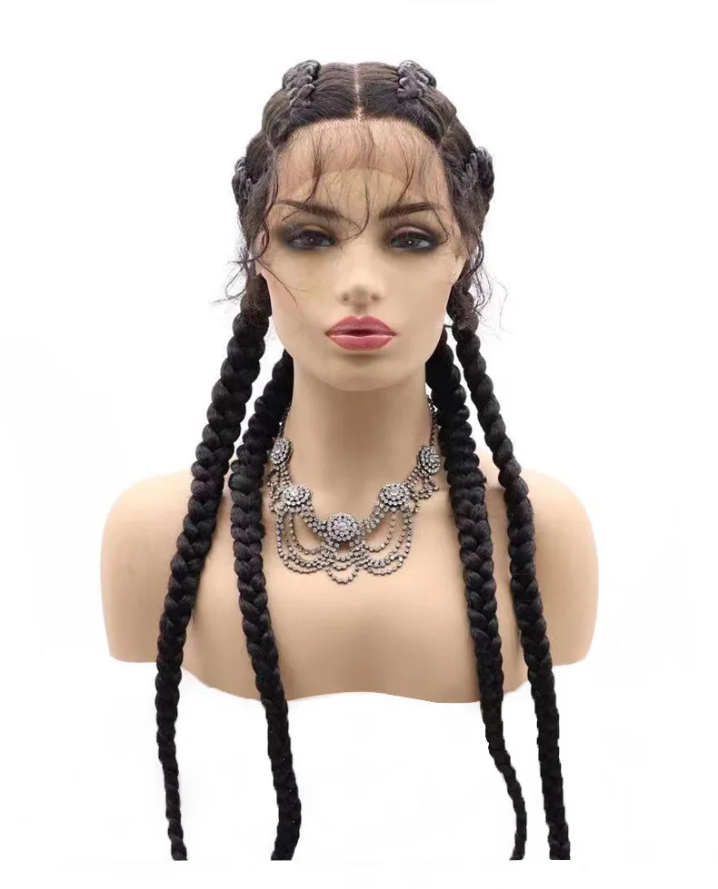 

Human hair root wig synthetic Cornrow braided wig human hair wigs braided synthetic