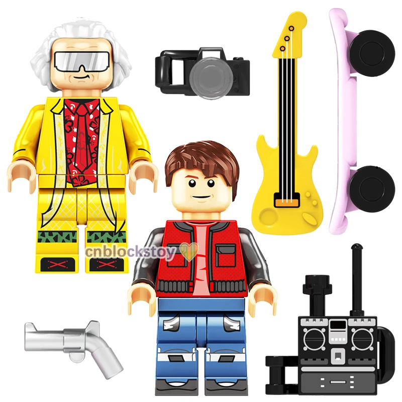 

Movie TV Mini Bricks Figure Marty McFly Dr. Brown Back To The Future Building Block Figure Collect Plastic MOC Toy KF1931 KF1932