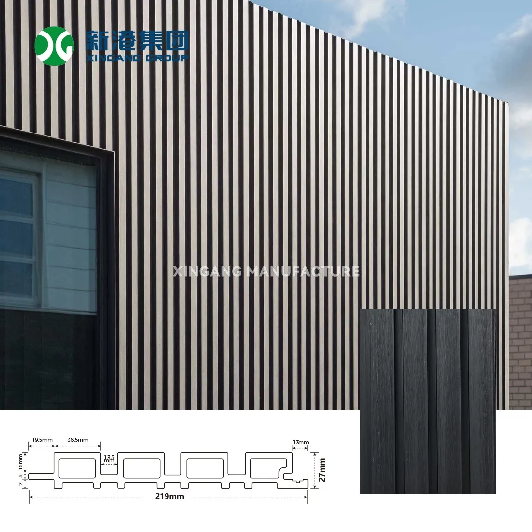 Charcoal WPC Facade Building