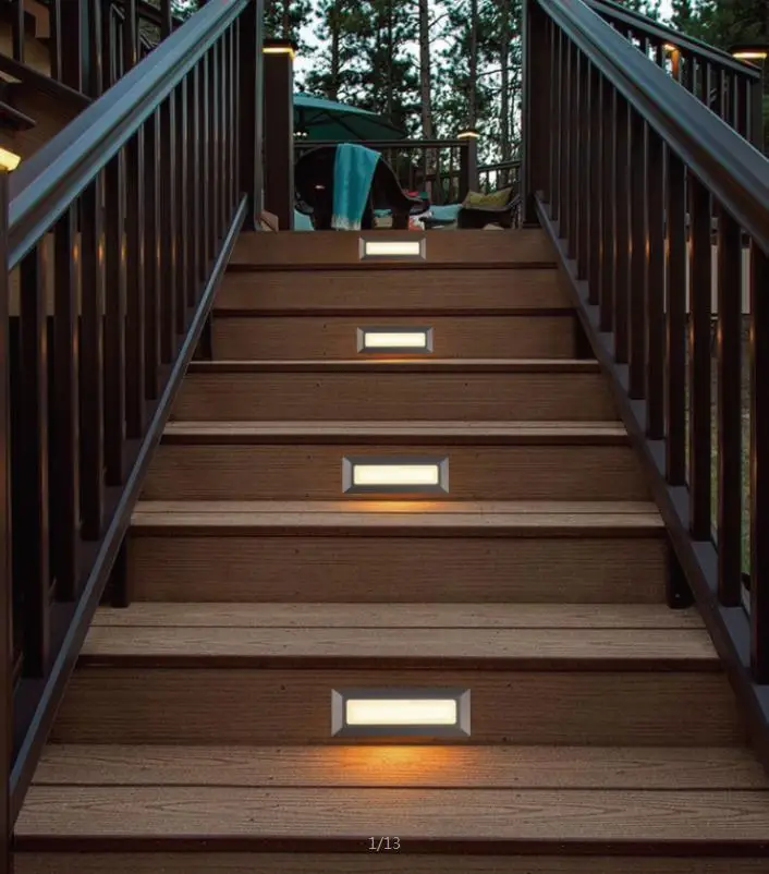 5w Round PC Step Lights Outdoor Waterproof IP65 Led Stair Light wall light