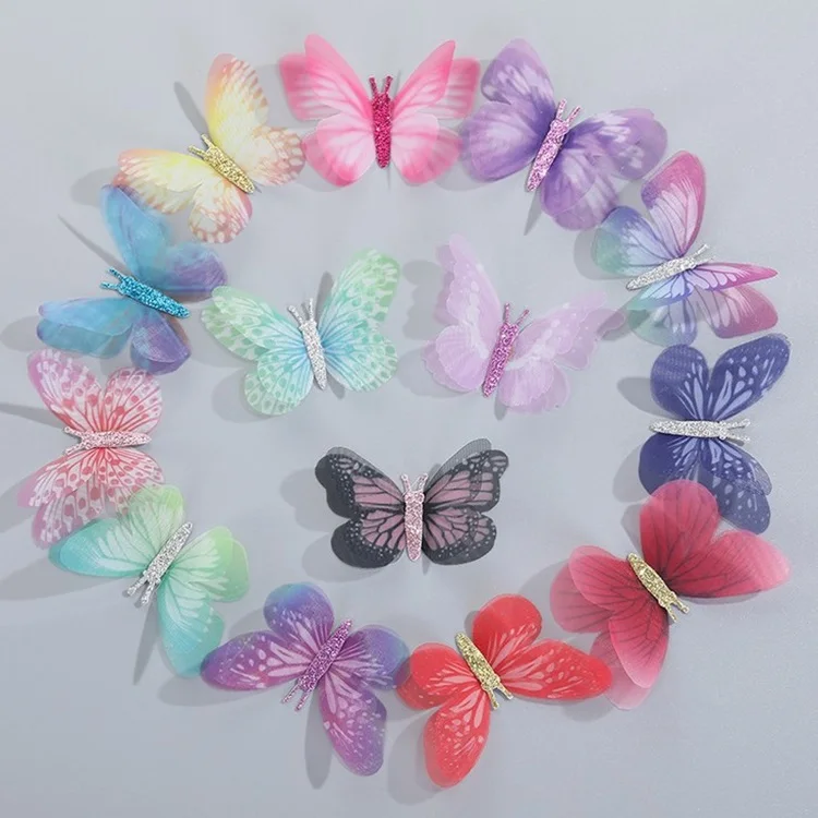 

Wholesale Garment Accessories Sew on Sticker Organza Butterfly Embroidery Cloth Patch