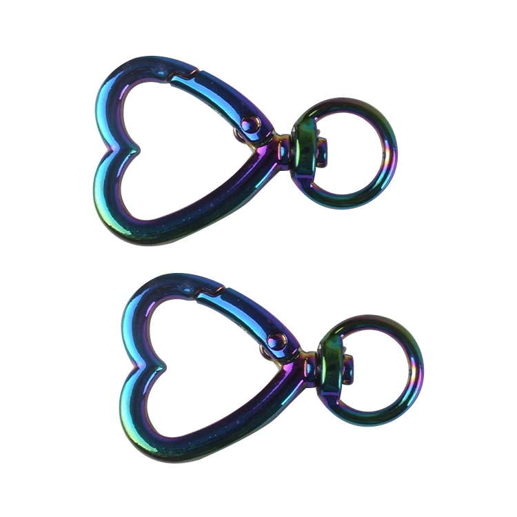 

Ivoduff 15*41mm Heart Book Binding Ring,Rainbow Metal Decorative Note Book Ring