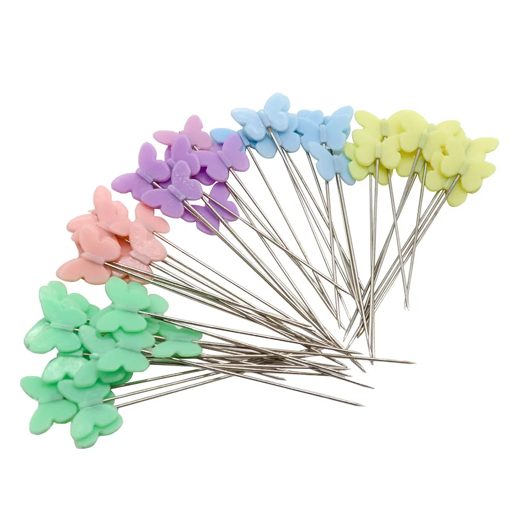 

100pcs  Head Knitted Locating Pins Patchwork Sewing Pins Positioning Needle J0103, As the picture shows