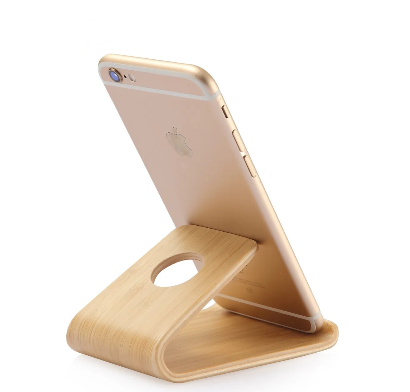 

2022 Newest Universal Desktop Wood Table Cell Phone Stand Wooden Tablet Mobile Phone Holder