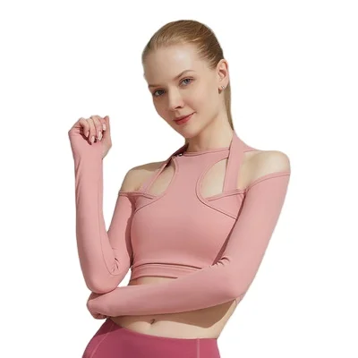 

WomenSeamlessYoga Set Workout Sportswear GymClothing Fitness Long Sleeve Crop Top High Waist Leggings Sports Suits