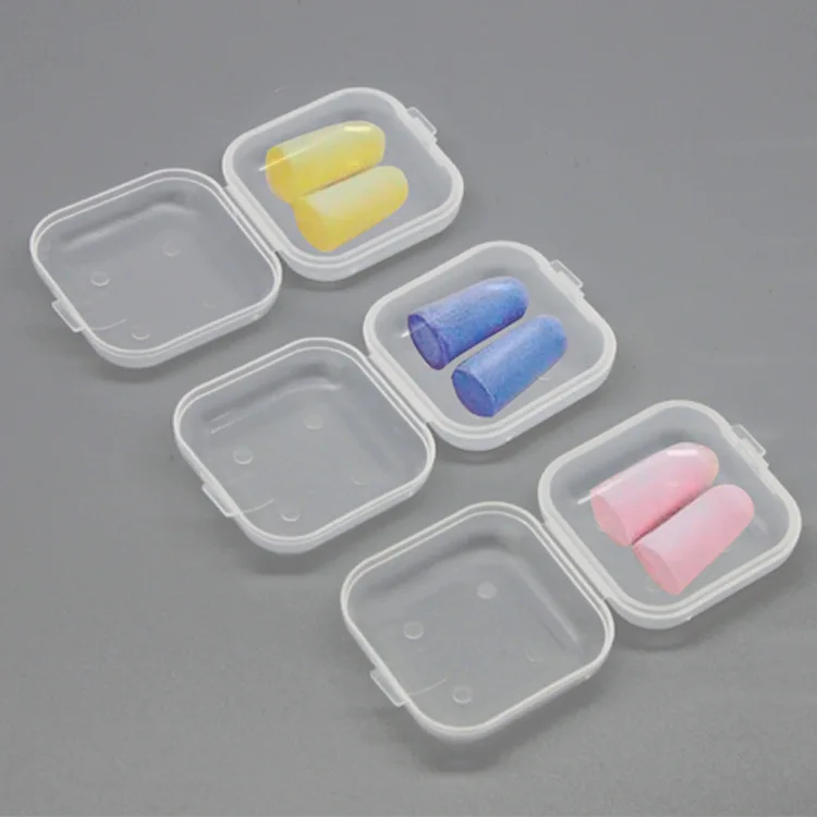 

35mm clear small plastic box ear plugs container storage case, Different colors are available