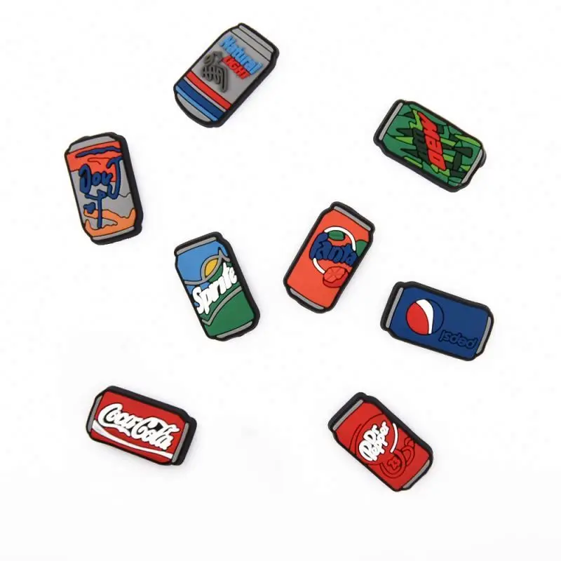 

2022 New Design soft drink pvc rubber Shoe Charms for shoe decoration, As pictures or oem