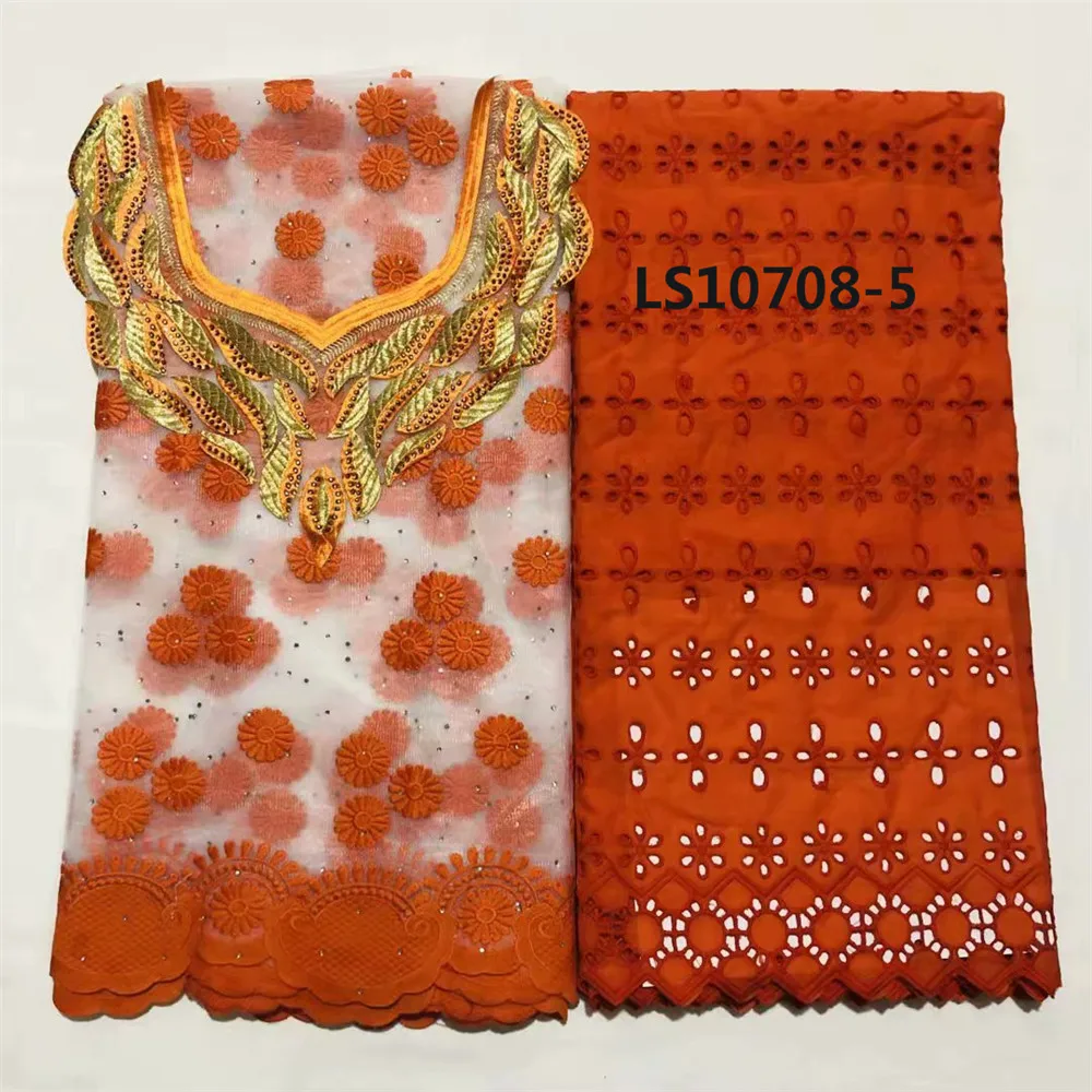 The latest High quality heavy beading Bazin lace bridal with breast cllar  african wedding party garment