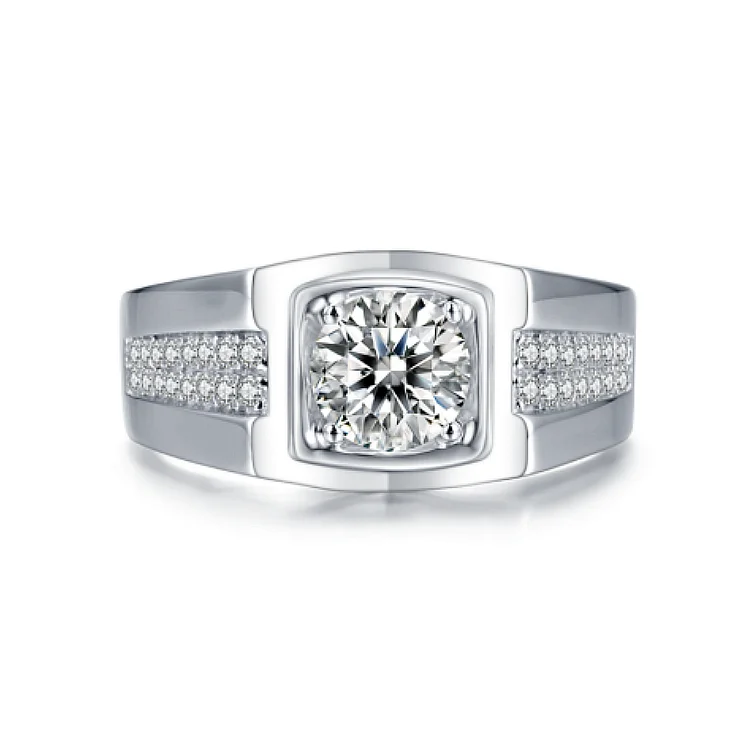 

Eternal Moissanite Diamond Classic Silver Ring 925 Fancy Wedding Engagement Silver Ring Jewelry