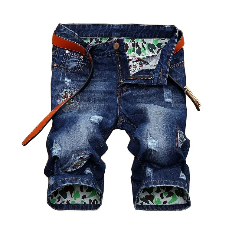 

New Design Fashion Casual Ripped Washed Jeans Men's Shorts Summer Denim Jeans