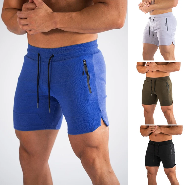 

BaiSheng Hot Sale Man Sweat Mesh Shorts Drawstring Zipper Pockets Men's Shorts