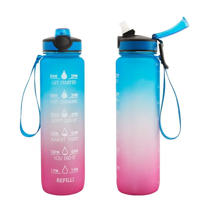 

Wholesale Customized Logo Eco Friendly Tritan Free Plastic Sports water Bottle Large Capacity