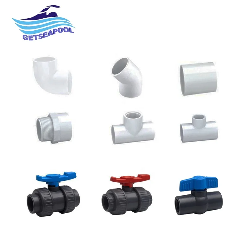 

Pvc ball valves and pipe fittings for Swimming pool equipment installations