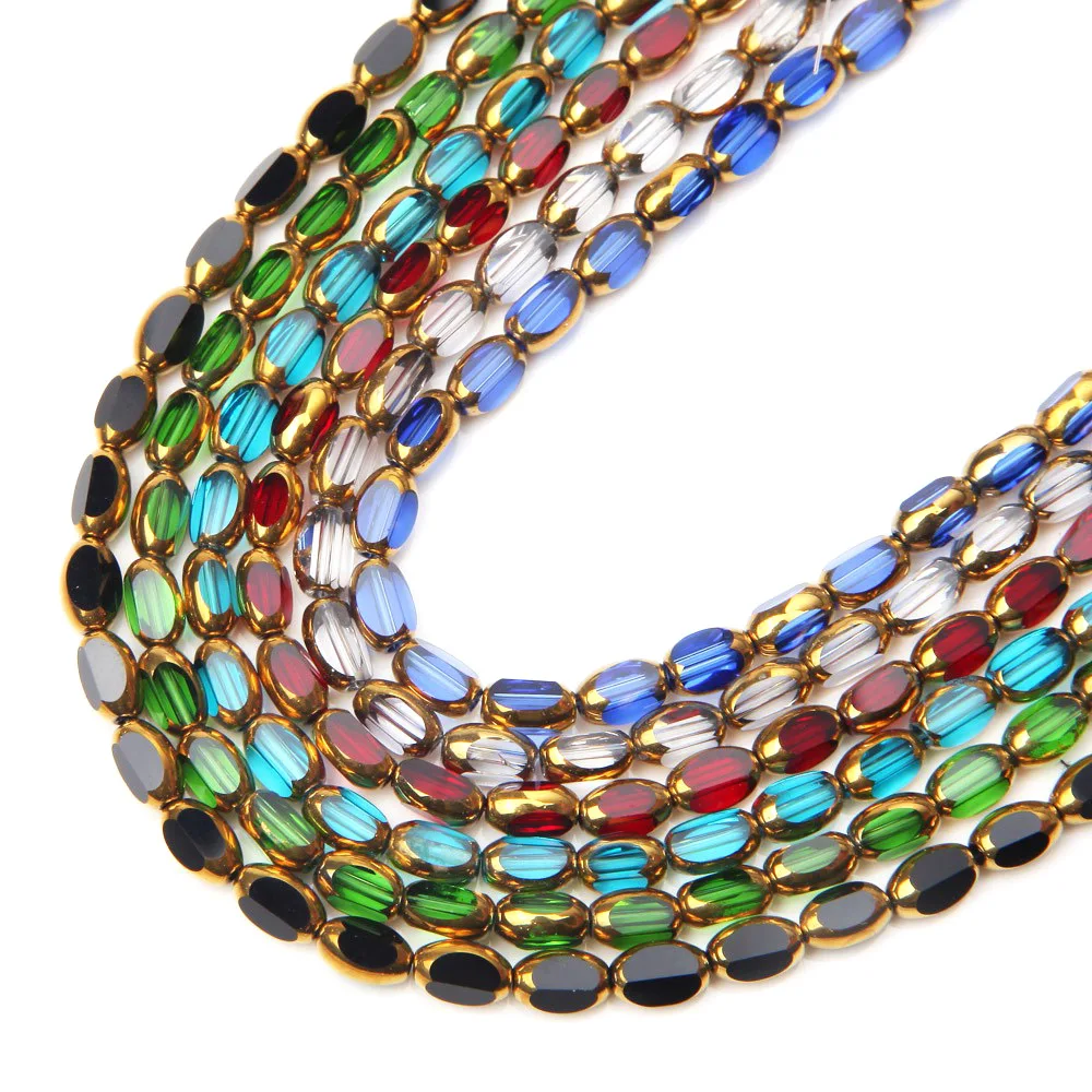 

JC crystal beads wholesale 4.5*7mm faceted color glass beads crystal beads handmade necklace for women jewelry