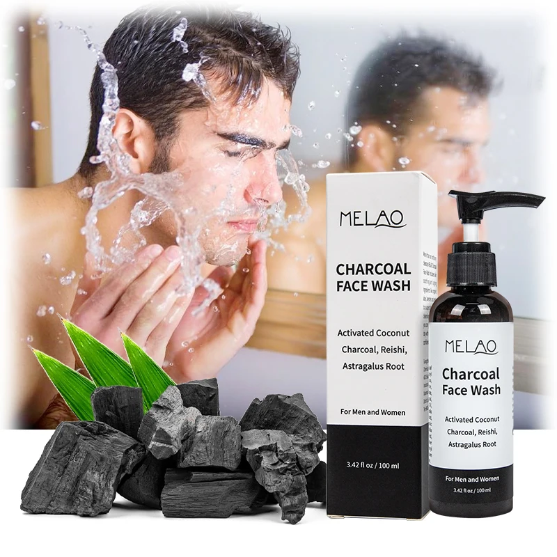 

Private Label Organic Foam Vegan Face Wash for Dry Pore Skin Charcoal Cleanser Face Wash For Men