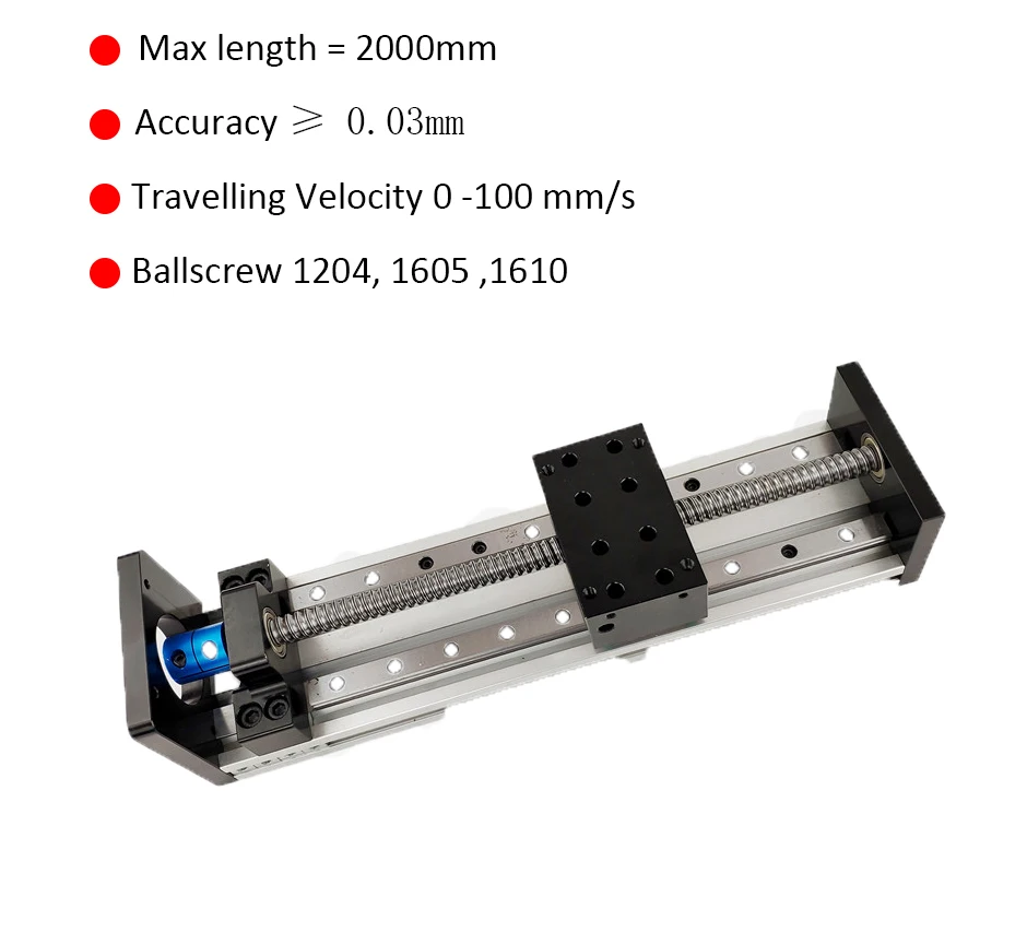 Sliding Linear Actuator Ball Screw Module - Motorized Linear Guide Rail ...