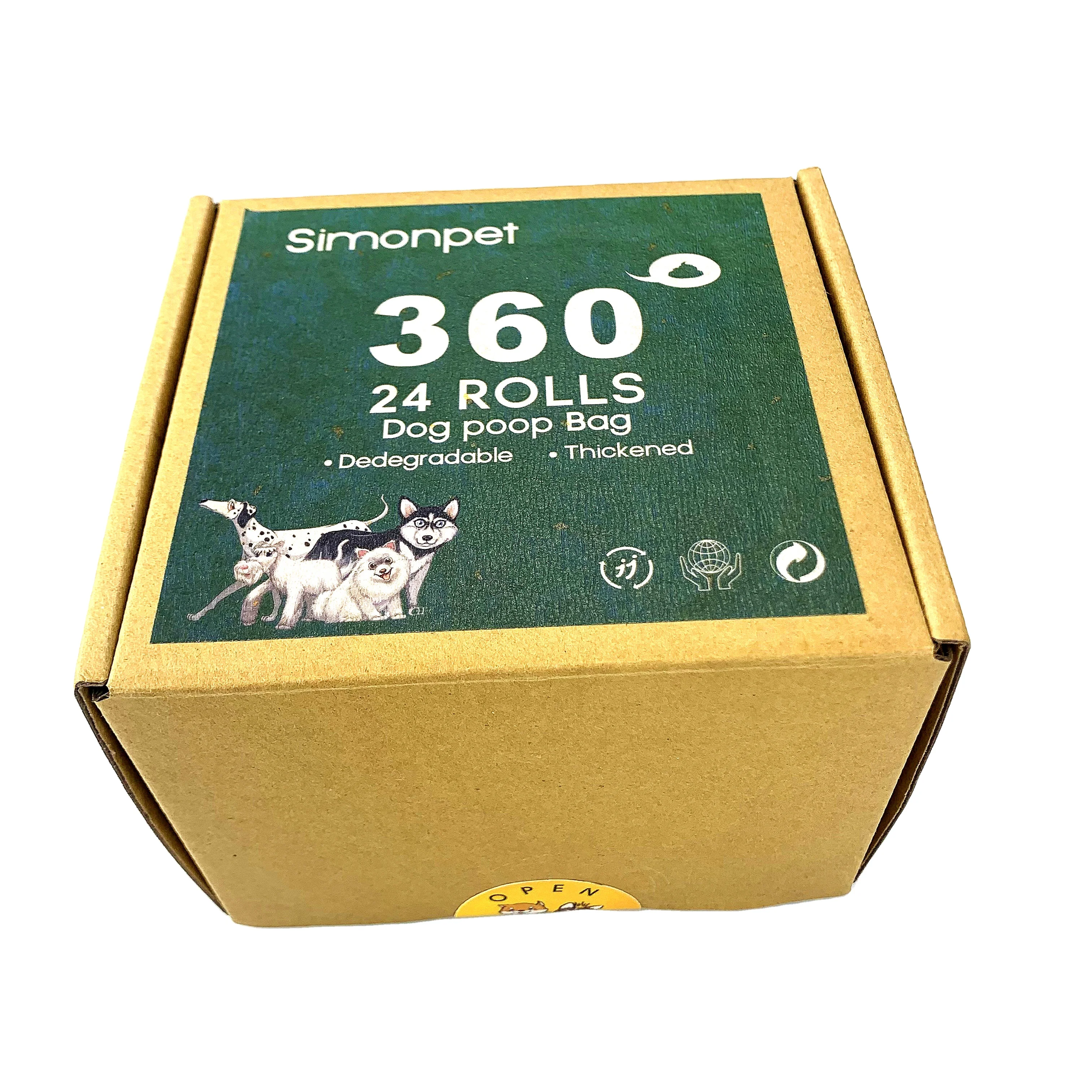 

Hi-Q(high quality) Simonpet wholesale Biodegradable PET POOP BAG Dog poop bag Hot on Amazon Can take the sample