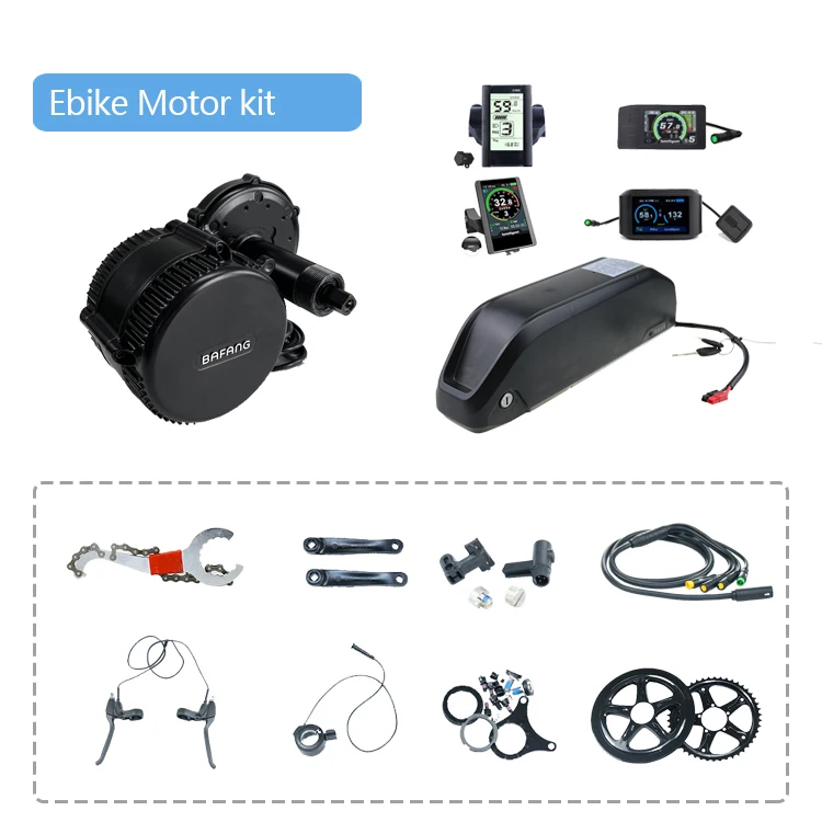 

High quality motor bicycle kit bafang bbs02b 750w motor kit with batterie bafang 750w motor