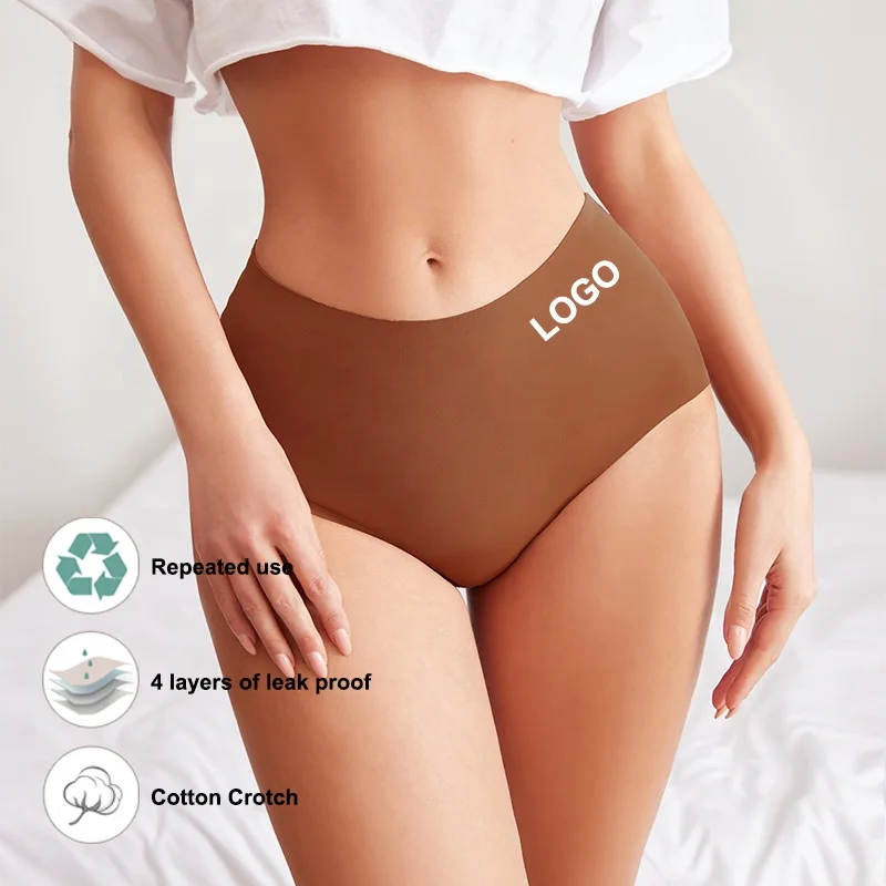 

Plus Size Reusable 4 Layers Of Leak Proof Culotte Menstruelle Grand Taille Women Period Underwear