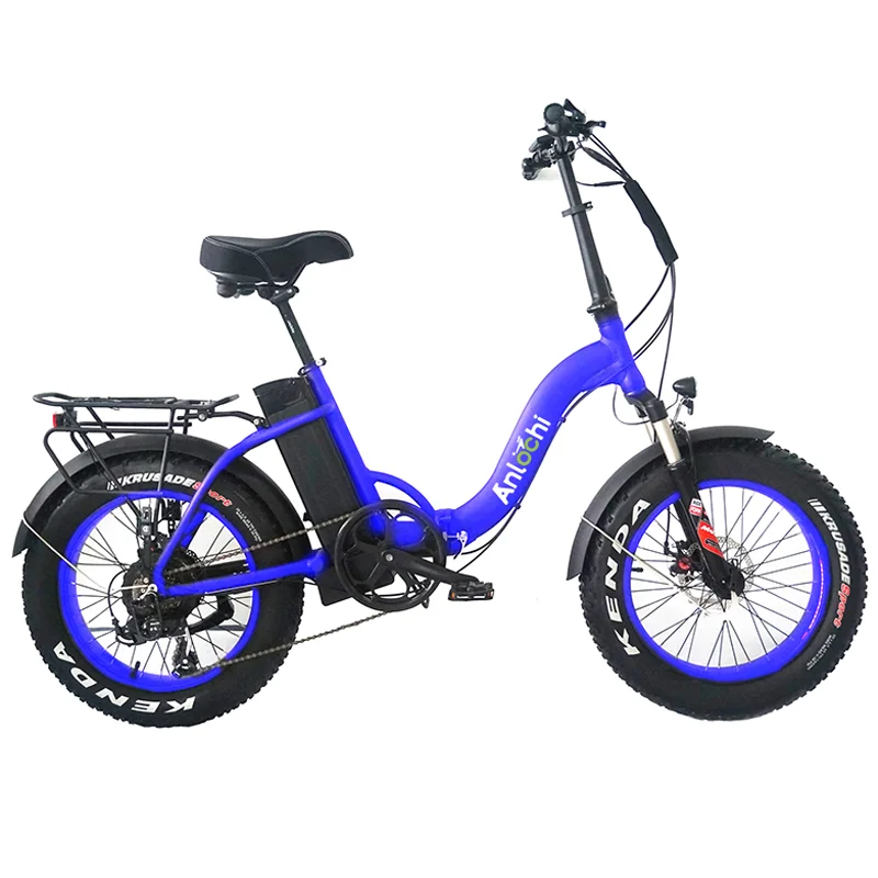 ANLOCHI Factory cheap 20inch 48V 1000W shinmano 7 speed e Fat Bike foldable Electric Bicycle ebike