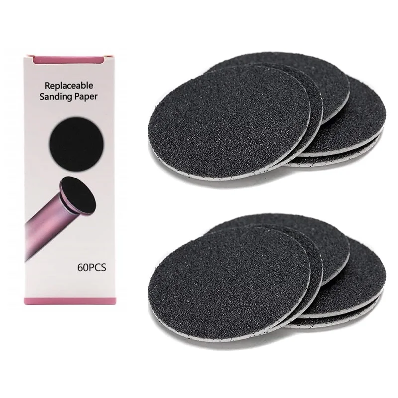Direct Factory Supply 60pcs Replaceable Round Disc Abrasive Sanding Sand Paper Foot Callus Remover