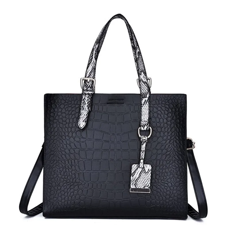 

2020 high quality crocodile pattern retro handbag large capacity shoulder messenger bag for women ladies