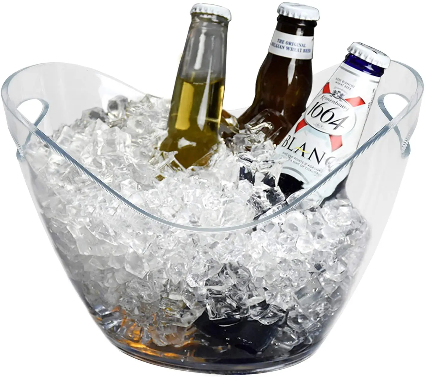 Wholesale Acrylic Ice Bucket Custom Clear Small Wine Cooler For Bar Pub