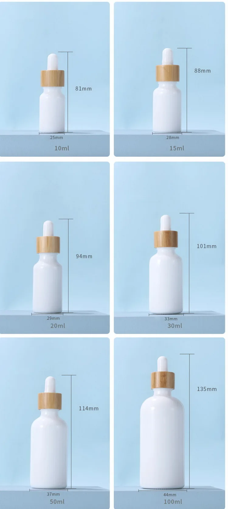 10毫升15毫升20毫升30mlcosmetic精油螺帽青花瓷器玻璃滴管瓶