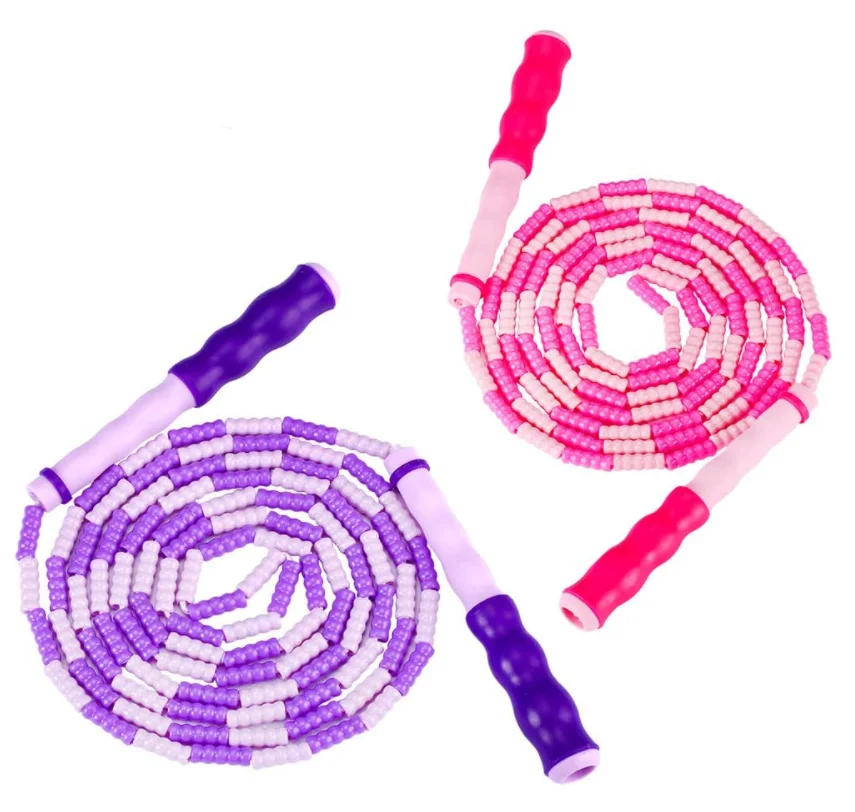 

Soft Jump Rope Adjustable Rope Skipping Beaded Jump Rope For Children Woman And Man, 4 colors