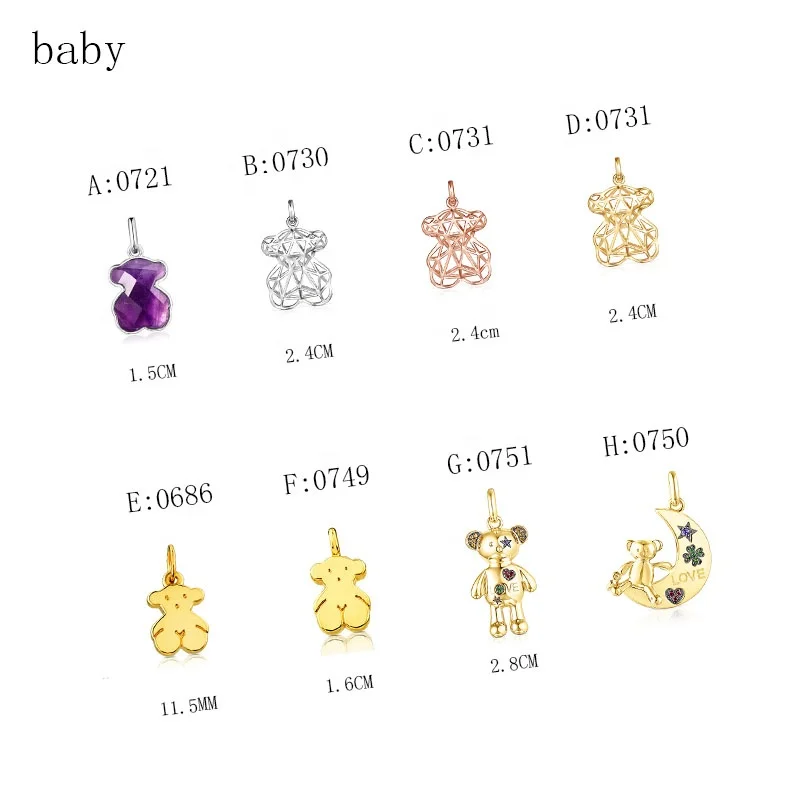 

Bear Pendant with Necklace Plata S925 Spanish bear fashion women's jewelry