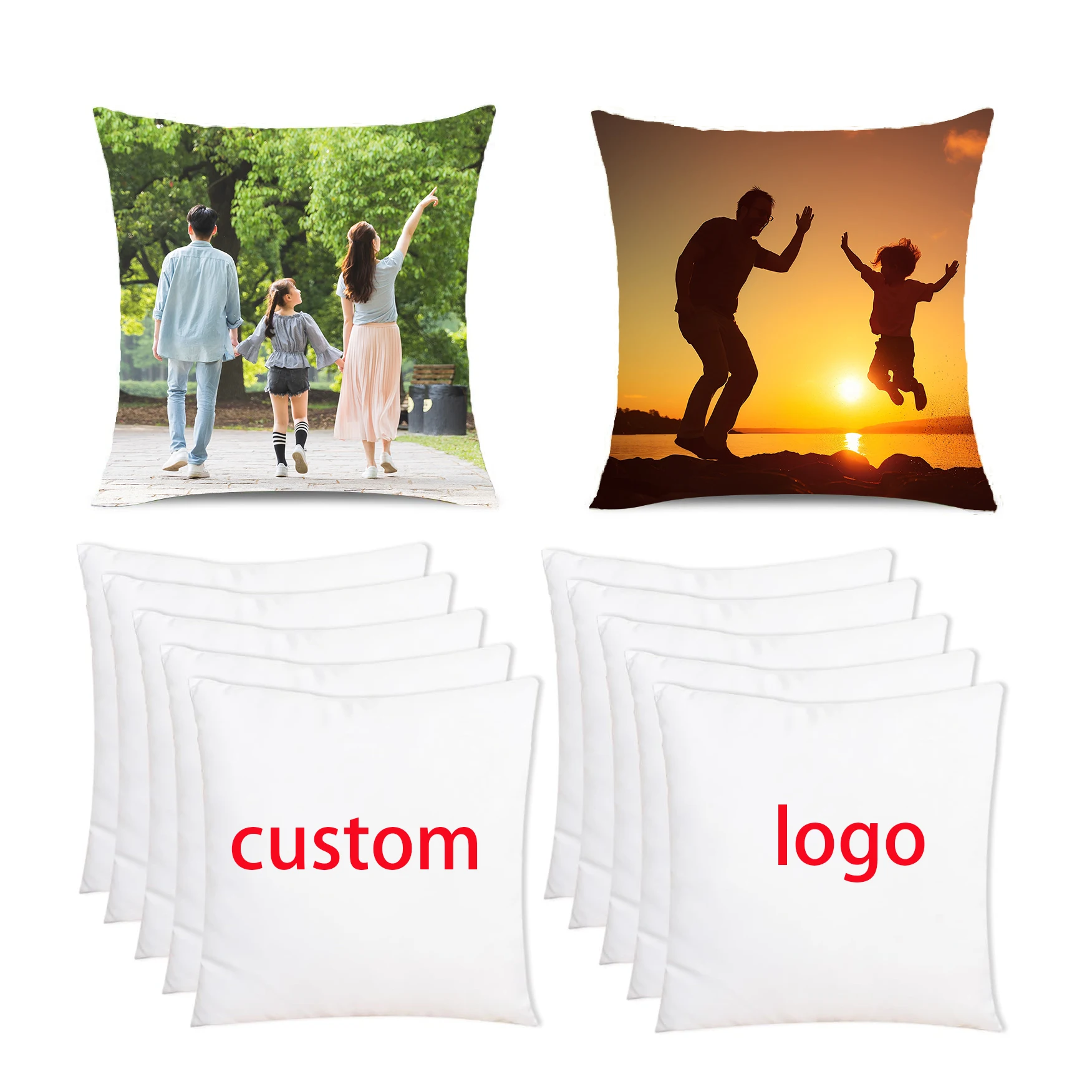 Pillow Cases Cushion Cases Factory Wholesale 100% Polyester 40x40 cm Advertising Sublimation Custom Pillow case Printing