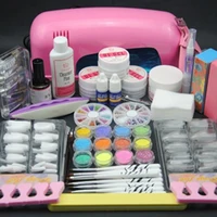 

Freeshipping Pink UVLamping Gel Polish Curing Dryer Lighting Nails DIY All In Kit Set Nail Art Homework