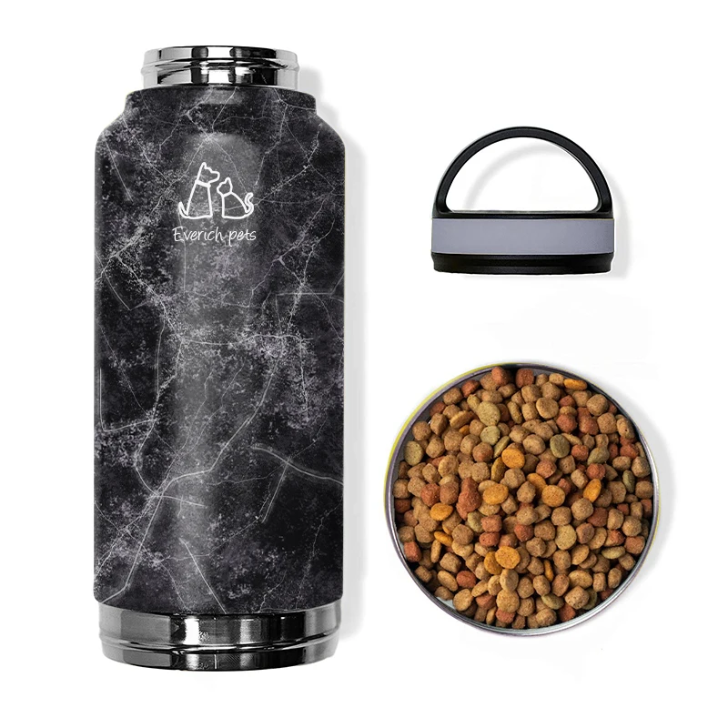 

2022 Wholesale 600ml Stainless Steel Metal Travel Portable Pet Dog Water Bottle Multifunction Water Bottles for Dog Walking