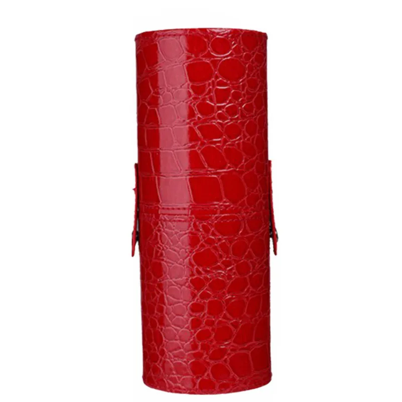 

Custom logo makeup brushes bag RED Cylinder makeup brush holder