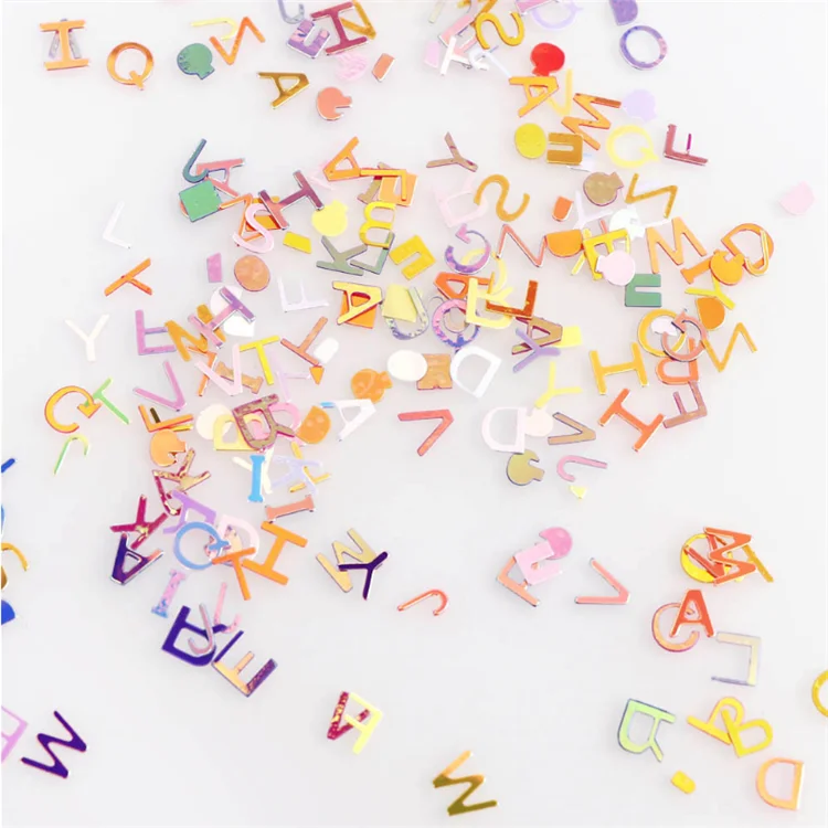 

Y3716 Hot sale Nail Accessories Decorations Letter Nail Art Sequins Glitter, Random