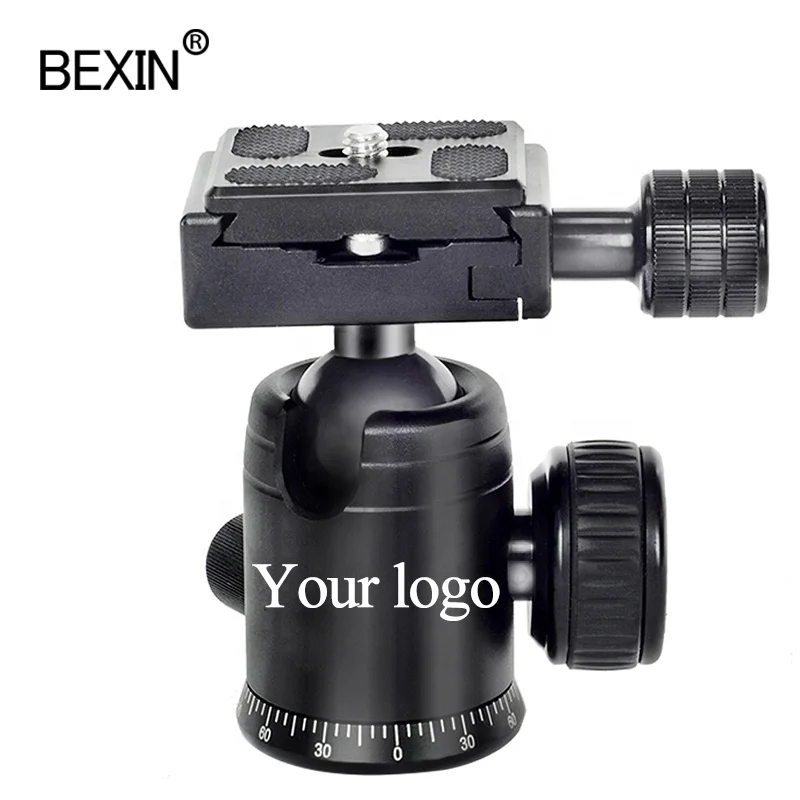 

BEXIN low price aluminum portable 360 degree rotate swivel panorama photography pro dslr ball head for Video slr camera tripod, Black