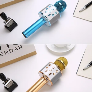 Portable Wireless Bluetooth Karaoke Microphone Speaker SD TF Card Support