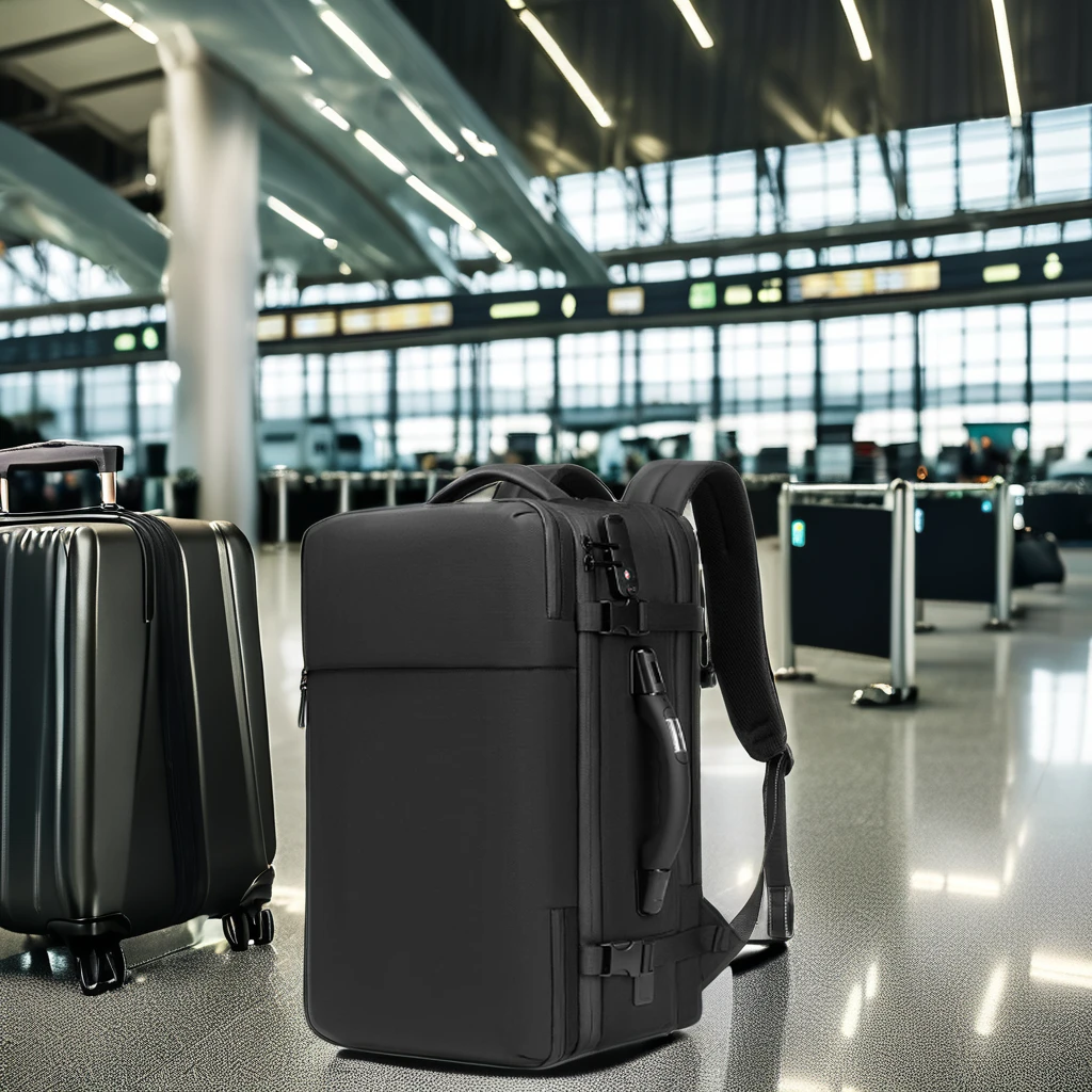 Large Capacity Expandable Intelligent Display Weight with Customs Lock Multifunctional Backpack Travel Bag
