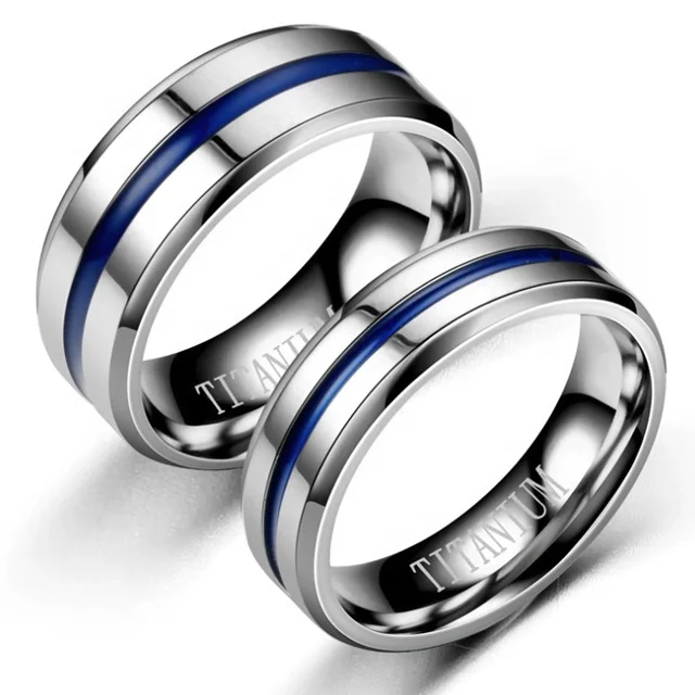 

Top Quality Couple Titanium Steel Ring, Silver