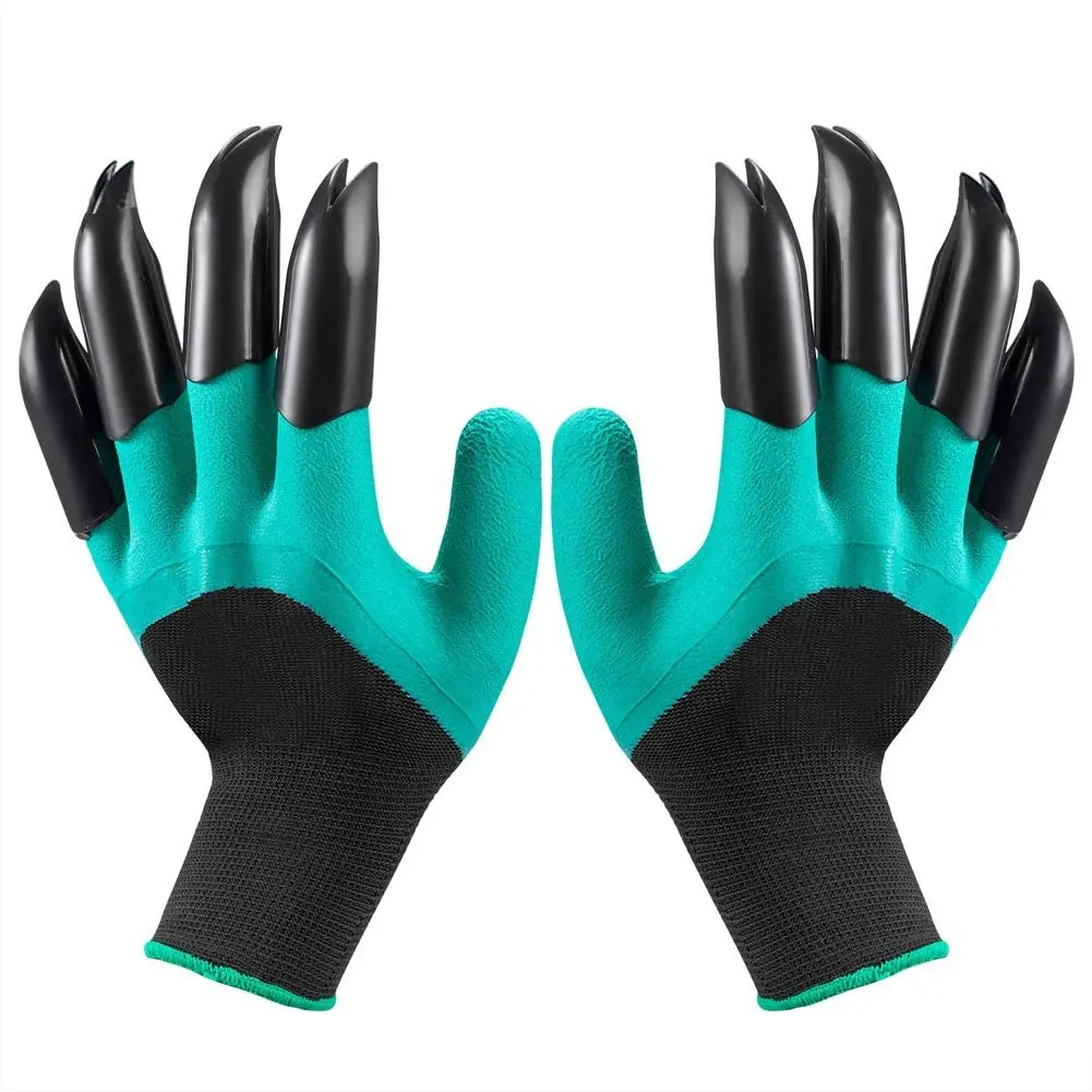 

Waterproof and Breathable Wholesale Garden Genie Gloves with Claws for Gardening Digging and Planting, Green,purple, brown, black