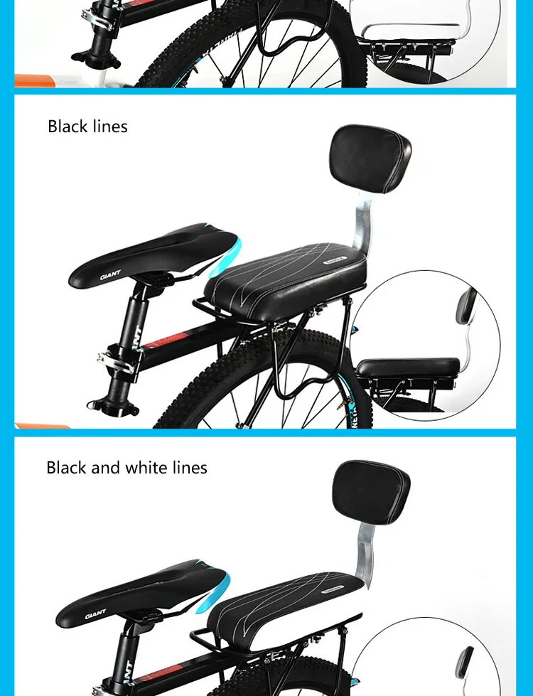 Bicycle Back Seat Bicycle Child Seat Cover Bike Rack Rest Cushion With