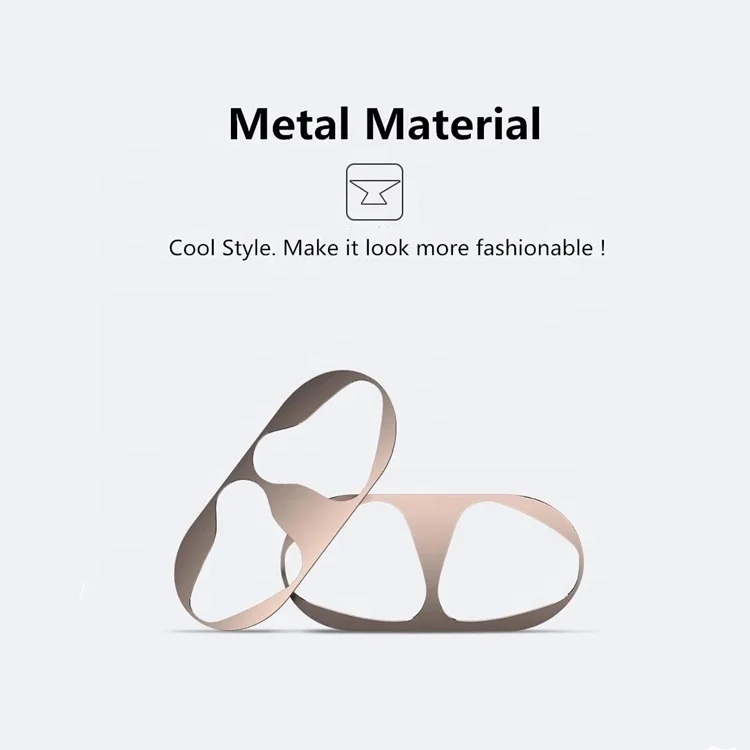 DIHAO Fast Delivery For Airpods Dustproof Film Guard, Ultra Thin Metal Sticker 18K Plating Compatible for Airpods Charging Case