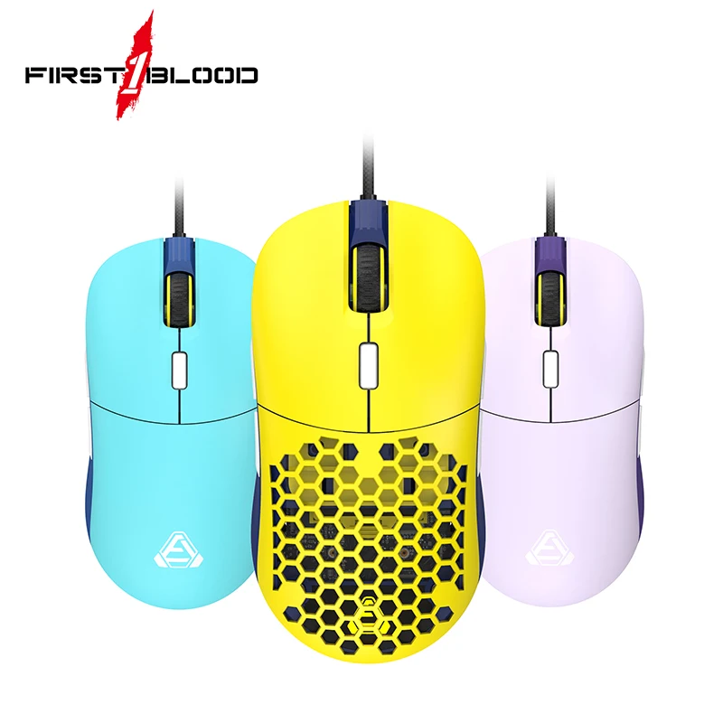 

F15 RGB Honeycomb Gaming Mouse Ergonomic Design, Programmable Buttons 16000DPI Wired Lightweight Mice for Gamer