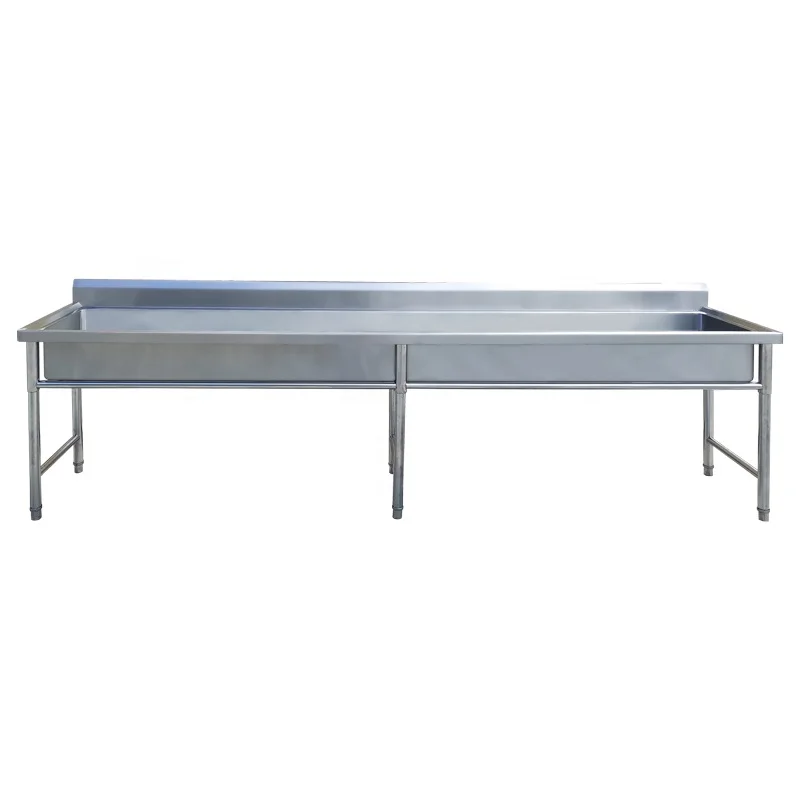 
Industrial Restaurant Commercial Stainless Steel Kitchen Sink With Backsplash 