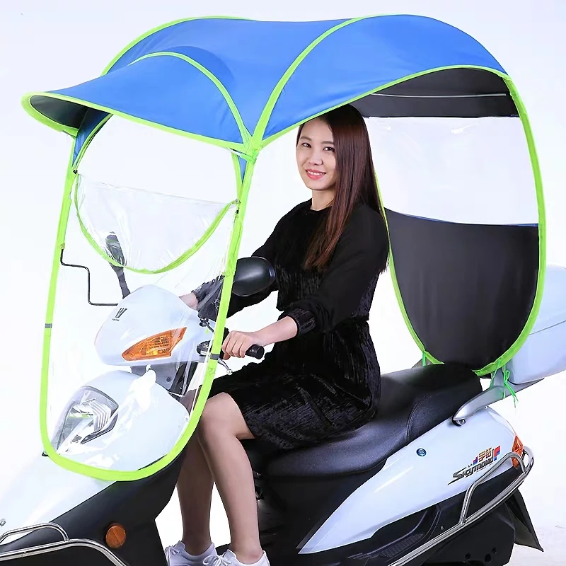 

Custom Logo Sun And Rain Shade Umbrella Quick Disassembly Motorcycle Canopy//, Customized color