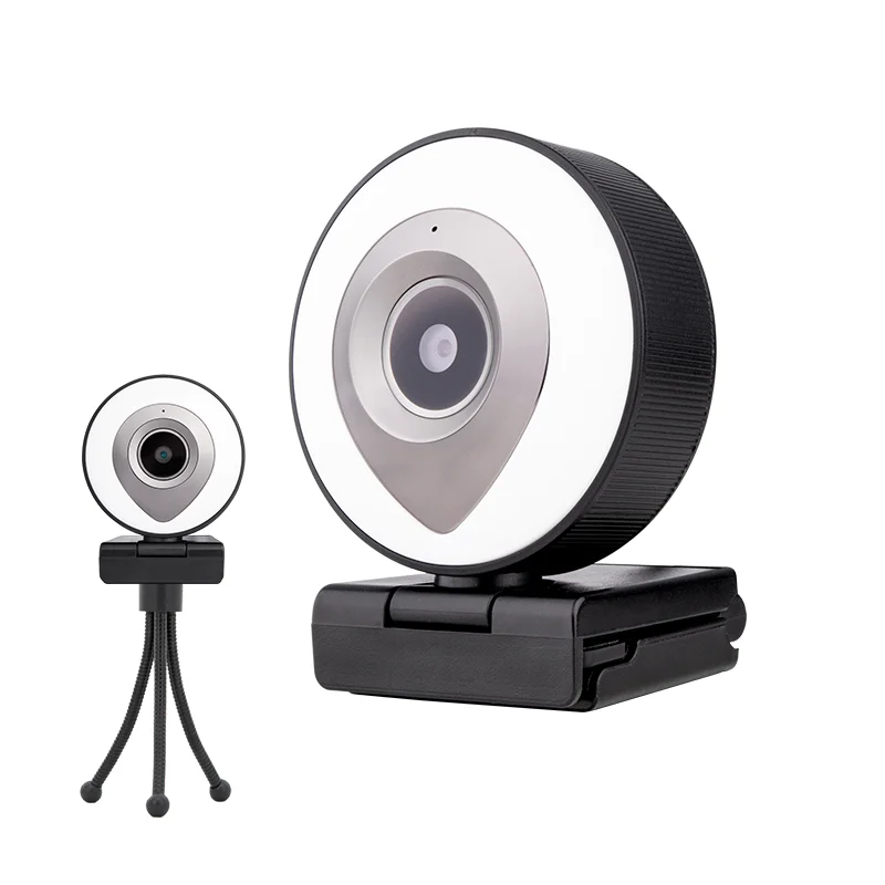 

Computer laptop PC web camera online conference video chat microphone web cam live streaming led ring light full hd usb webcam