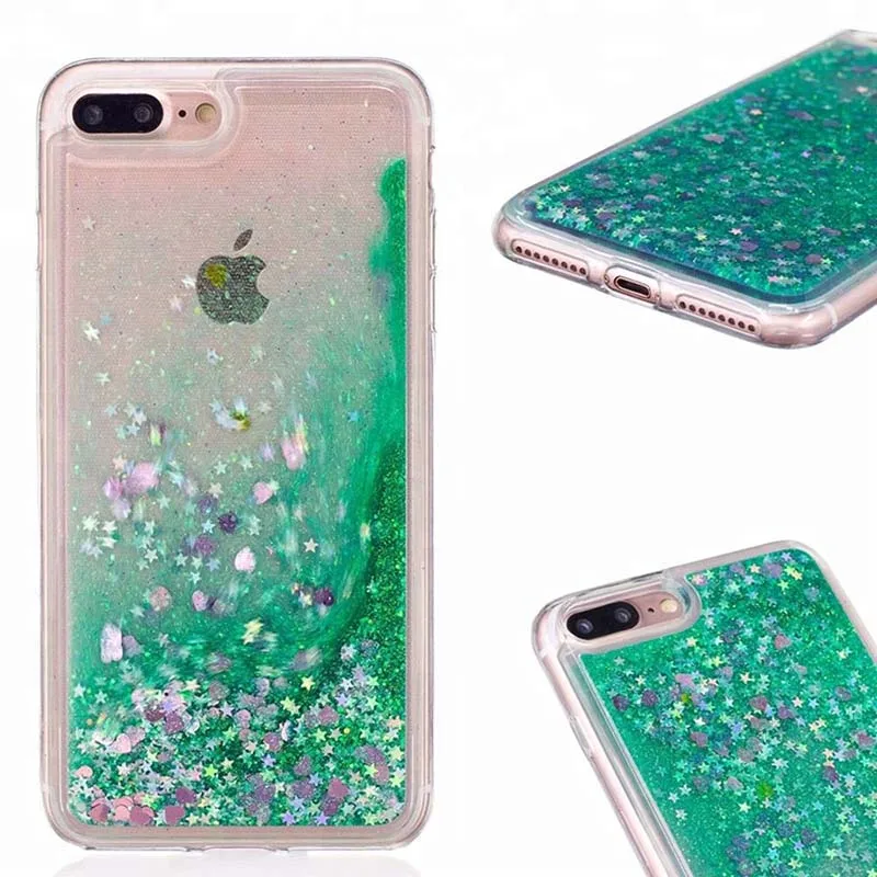 

Free Shipping Love Cellphone Back Cover Case Dynamic Liquid Glitter Sand Quicksand Star PC For iPhone X mini Phone Cases